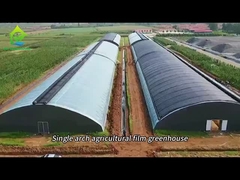 Rumah kaca film lengkungan dengan jaring penutup matahari