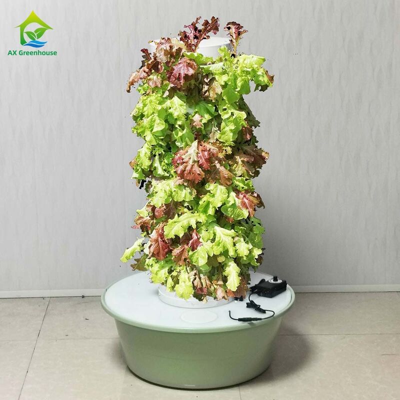 Vertikal 5 lubang setiap lapisan Custom Multi-layer Petal Hydroponic Tower untuk Salad